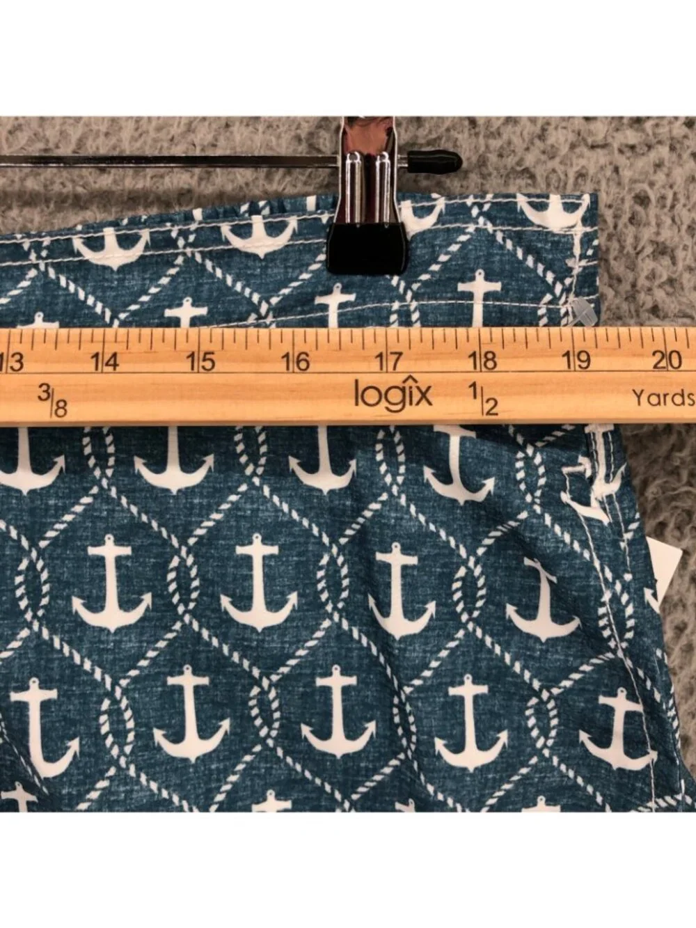 Trunks Swimsuit Mens 2XL Swami Shorts Midnight White Diamond Anchor Pockets NWT